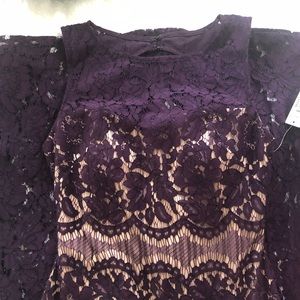Morgan & Co | NWT Formal Prom Lace Gown Plum